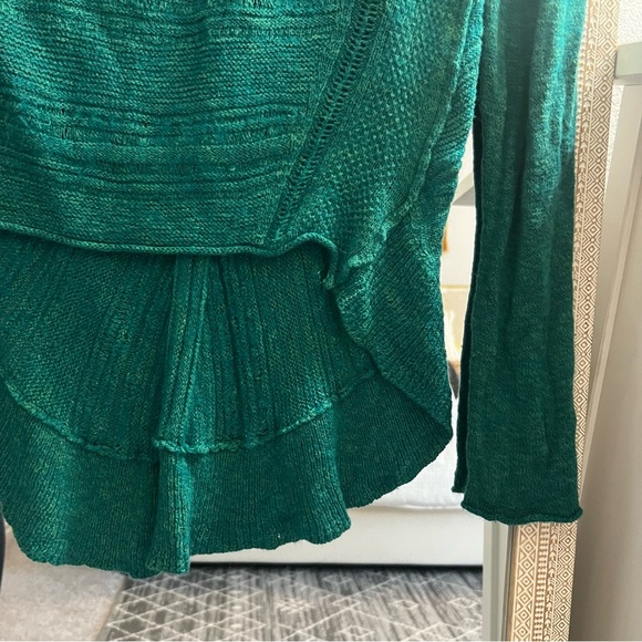 Anthropologie Moth Green Pullover High Low Sweater - Picture 3 of 6